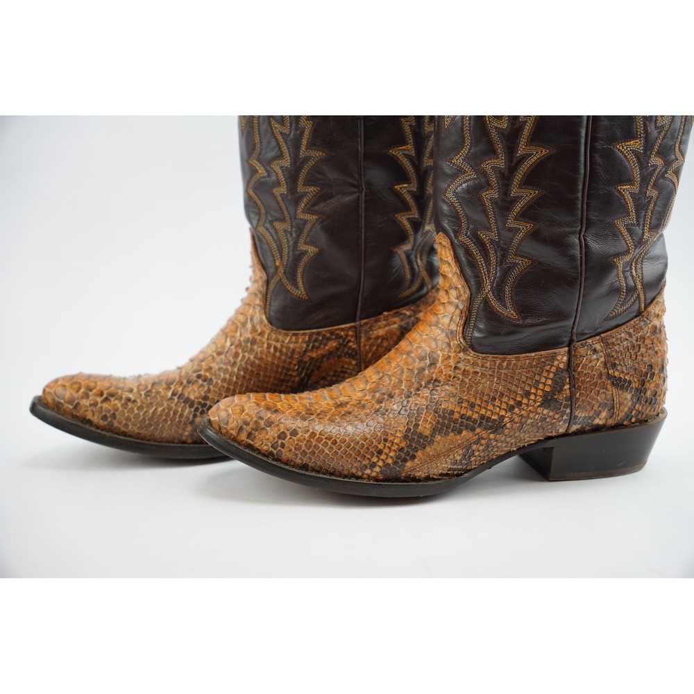 J.B. Dillon Reserve JBR1003 Brown Python Cowboy B… - image 2
